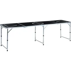 vidaXL Table de bière-pong pliable avec tasses et balles 240 cm