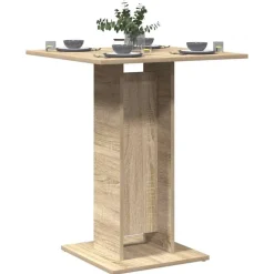 Tables-vidaXL Table de bistro Chêne sonoma 60x60x75 cm Bois d'ingénierie Ch&ecirc;ne sonoma