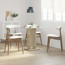 Tables-vidaXL Table de bistro Chêne sonoma 60x60x75 cm Bois d'ingénierie Ch&ecirc;ne sonoma