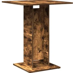 Tables-vidaXL Table de bistro Chêne fumé 60x60x75 cm Bois d'ingénierie Ch&ecirc;ne fumé