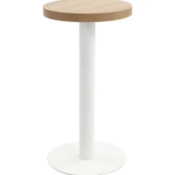 Tables-vidaXL Table de bistro Marron clair 40 cm MDF Marron clair et blanc