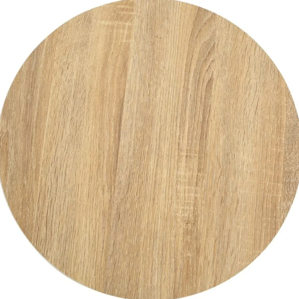 Tables-vidaXL Table de bistro Marron clair 40 cm MDF Marron clair et blanc