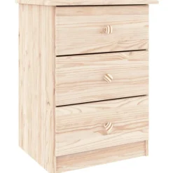 Tables-vidaXL Table de chevet ALTA 41x35x55,5 cm bois de pin massif Naturel