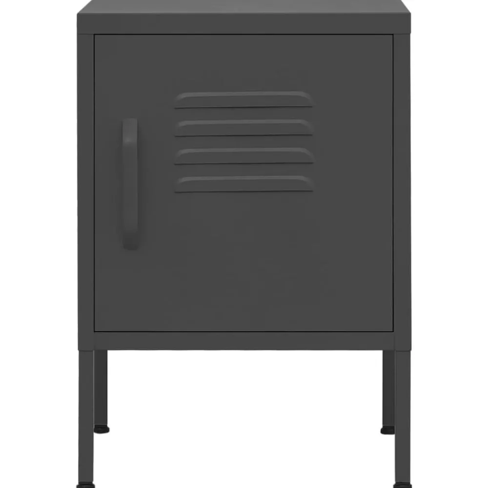 vidaXL Table de chevet 35x35x51 cm Acier