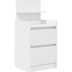vidaXL Table de chevet avec 2 tiroirs 38x34x80 cm