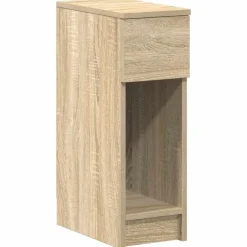 Tables-vidaXL Table de chevet avec tiroir chêne sonoma 20x36x60 cm Ch&ecirc;ne sonoma