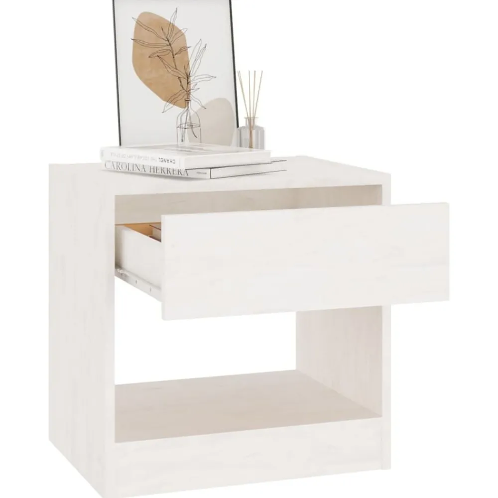 vidaXL Table de chevet 40x31x40 cm Bois de pin massif
