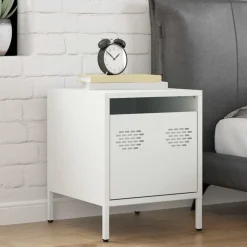 vidaXL Table de chevet 35x39x43,5 cm acier