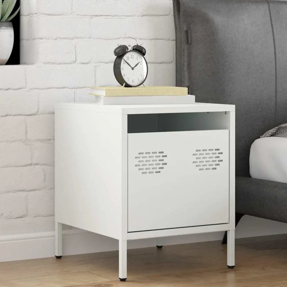 vidaXL Table de chevet 35x39x43,5 cm acier