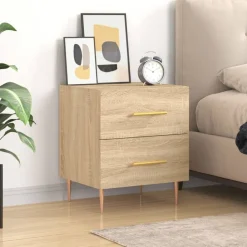 vidaXL Table de chevet chêne sonoma 40x35x47,5 cm bois d’ingénierie