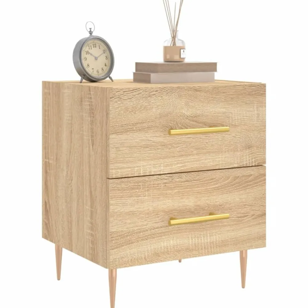 vidaXL Table de chevet chêne sonoma 40x35x47,5 cm bois d’ingénierie