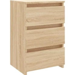 Tables-vidaXL Table de chevet Chêne sonoma 40x35x62,5 cm bois d'ingénierie Ch&ecirc;ne sonoma
