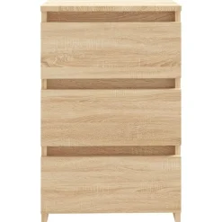 Tables-vidaXL Table de chevet Chêne sonoma 40x35x62,5 cm bois d'ingénierie Ch&ecirc;ne sonoma