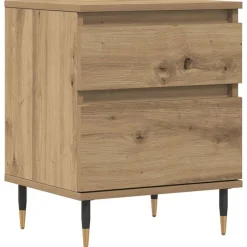 vidaXL Table de chevet chêne artisanal 40x35x50 cm bois d’ingénierie