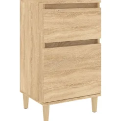 Tables-vidaXL Table de chevet chêne sonoma 40x35x70 cm Ch&ecirc;ne sonoma