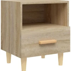 Tables-vidaXL Table de chevet Chêne sonoma 40x35x47 cm Ch&ecirc;ne sonoma