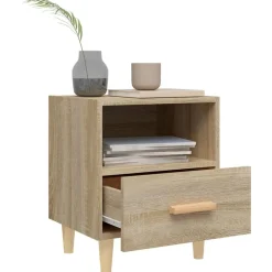 Tables-vidaXL Table de chevet Chêne sonoma 40x35x47 cm Ch&ecirc;ne sonoma