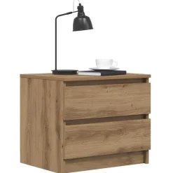 vidaXL Table de chevet chêne artisanal 50x40x43.5 cm bois d’ingénierie