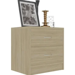 Tables-vidaXL Table de chevet Chêne sonoma 40x30x40 cm Bois d'ingénierie Ch&ecirc;ne sonoma