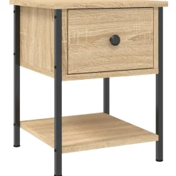 vidaXL Table de chevet chêne sonoma 34x35,5x45 cm bois d'ingénierie