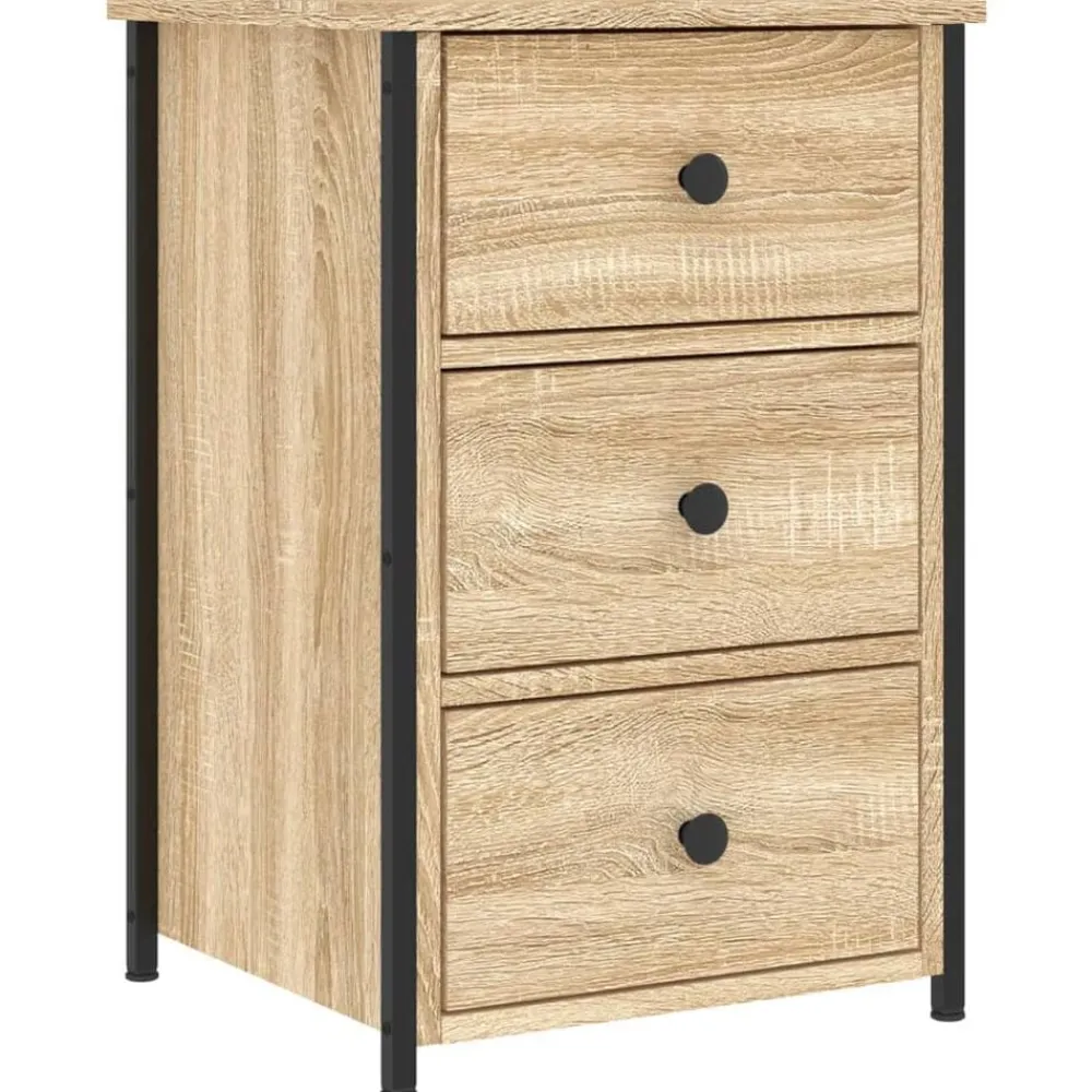 Tables-vidaXL Table de chevet chêne sonoma 40x36x60 cm bois d'ingénierie Chêne sonoma