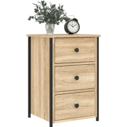 Tables-vidaXL Table de chevet chêne sonoma 40x36x60 cm bois d'ingénierie Chêne sonoma