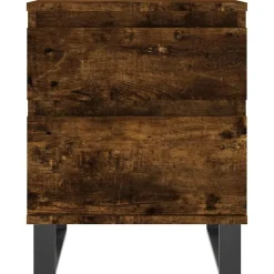vidaXL Table de chevet chêne fumé 40x35x50 cm bois d’ingénierie