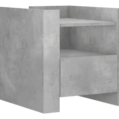 Tables-vidaXL Table de chevet 45x50x50 cm bois d’ingénierie Gris béton