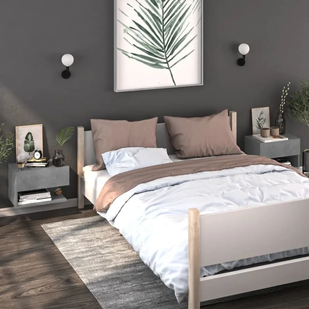 vidaXL Table de chevet murale