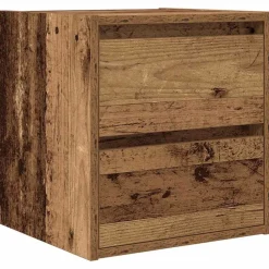 Tables-vidaXL Table de chevet murale 38x34x40 cm Vieux bois