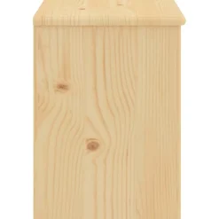 Tables-vidaXL Table de chevet naturel 35x30x40 cm bois de pin massif Bois clair