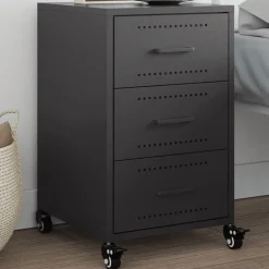 vidaXL Table de chevet 36x39x59 cm acier