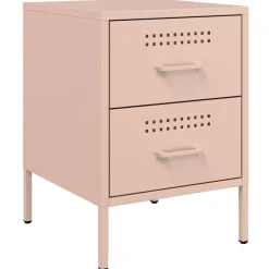 vidaXL Table de chevet 36x39x50,5 cm acier