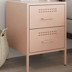 vidaXL Table de chevet 36x39x50,5 cm acier