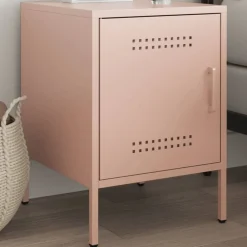 vidaXL Table de chevet 36x39x50,5 cm acier