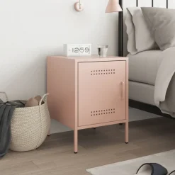 vidaXL Table de chevet 36x39x50,5 cm acier