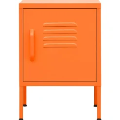 Tables-vidaXL Table de chevet Rose 35x35x51 cm Acier Orange