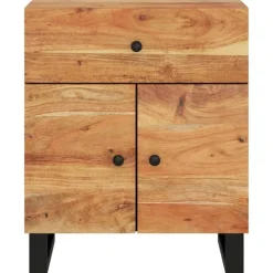 vidaXL Table de chevet 50x33x60cm Bois d'acacia solide et d'ingénierie