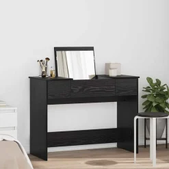 Armoires & Meubles De Rangement-vidaXL Table de cosmétiques avec tiroir Chêne noir 100 x 45 x 76 cm Ch&ecirc;ne noir