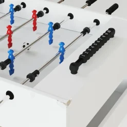 Jeux D'Intérieur-vidaXL Table de Foosball 125 x 60,5 x 80 cm Bois d'ingénierie Blanc