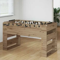 vidaXL Table de Foosball Chêne Artisanal 146,5 x 74 x 85 cm