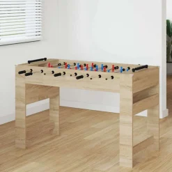 vidaXL Table de Foosball Chêne Sonoma 125 x 60,5 x 80 cm