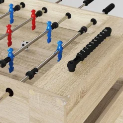 vidaXL Table de Foosball Chêne Sonoma 125 x 60,5 x 80 cm