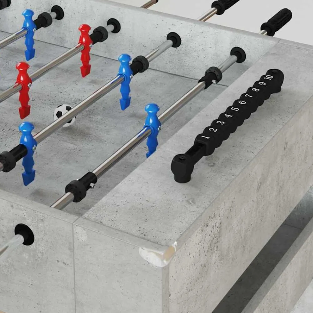 Jeux D'Intérieur-vidaXL Table de Foosball 125 x 60,5 x 80 cm Gris béton