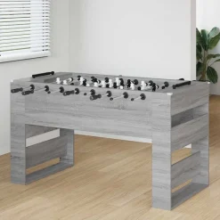 vidaXL Table de Foosball Gris Sonoma 146,5 x 74 x 85 cm