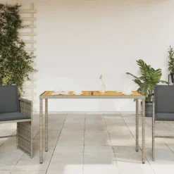Mobilier De Jardin-vidaXL Table de jardin avec dessus en bois d'acacia 115x54x74 cm Gris