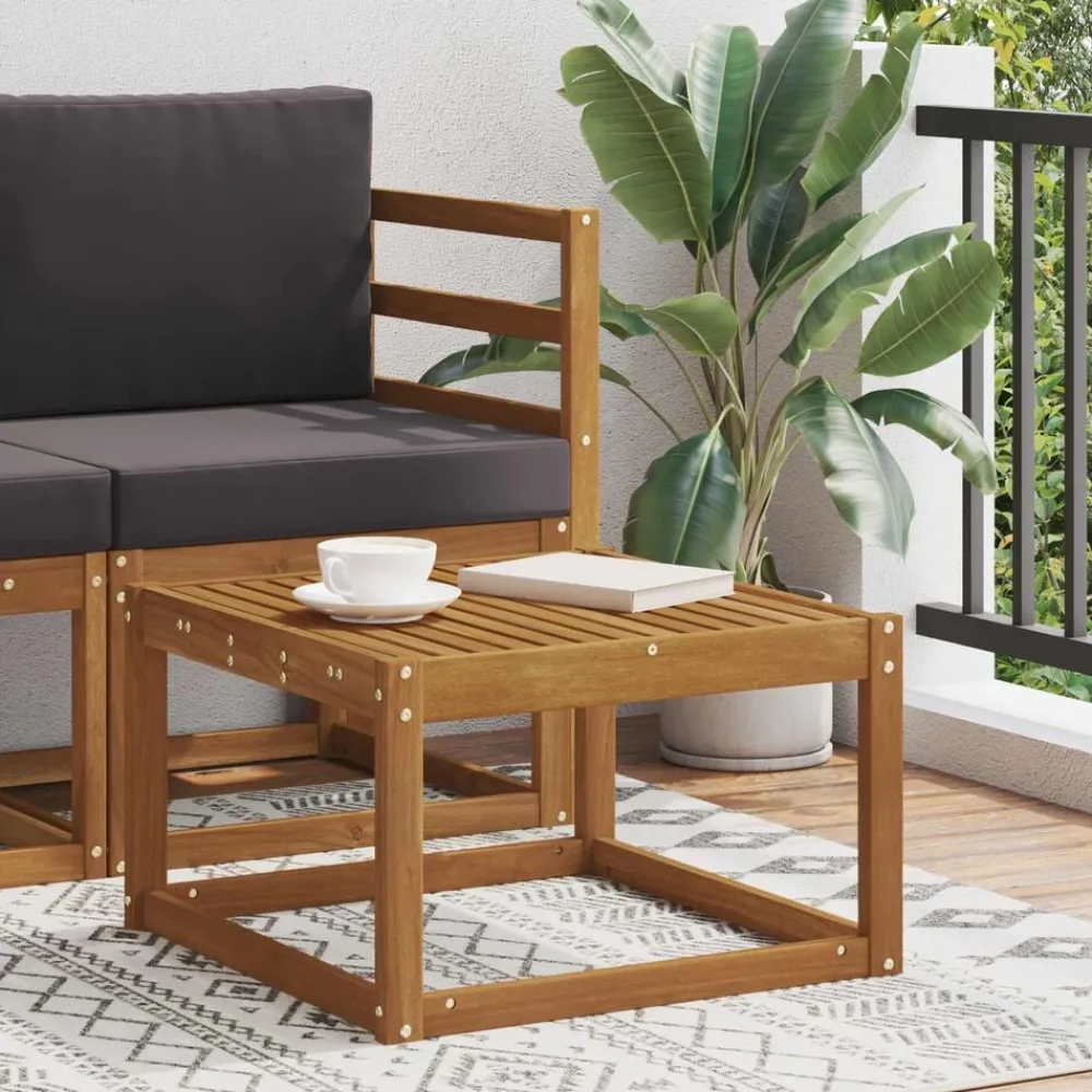 vidaXL Table de jardin Bois d'Acacia Massif 59 x 59 x 37 cm