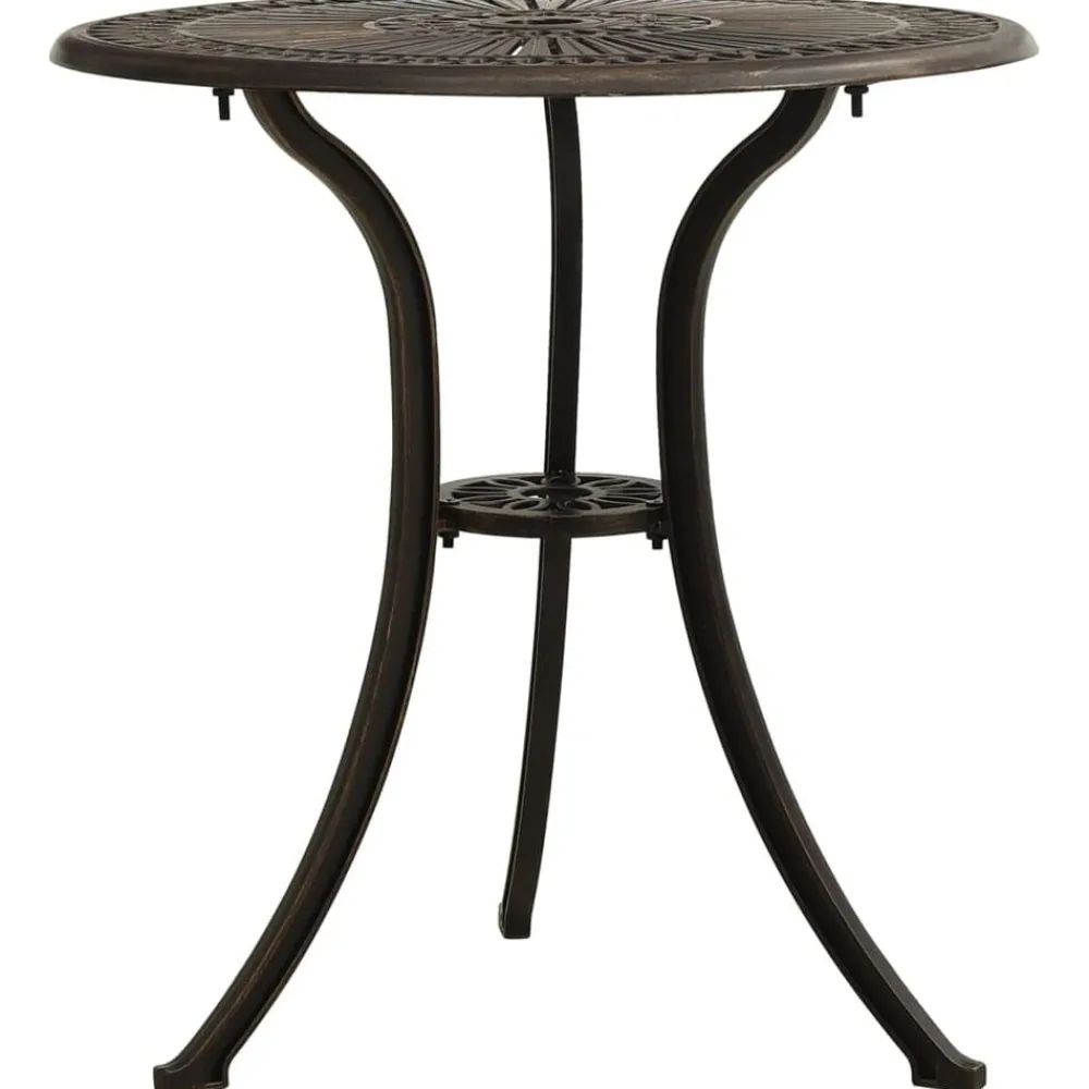 vidaXL Table de jardin 62x62x65 cm Aluminium coulé