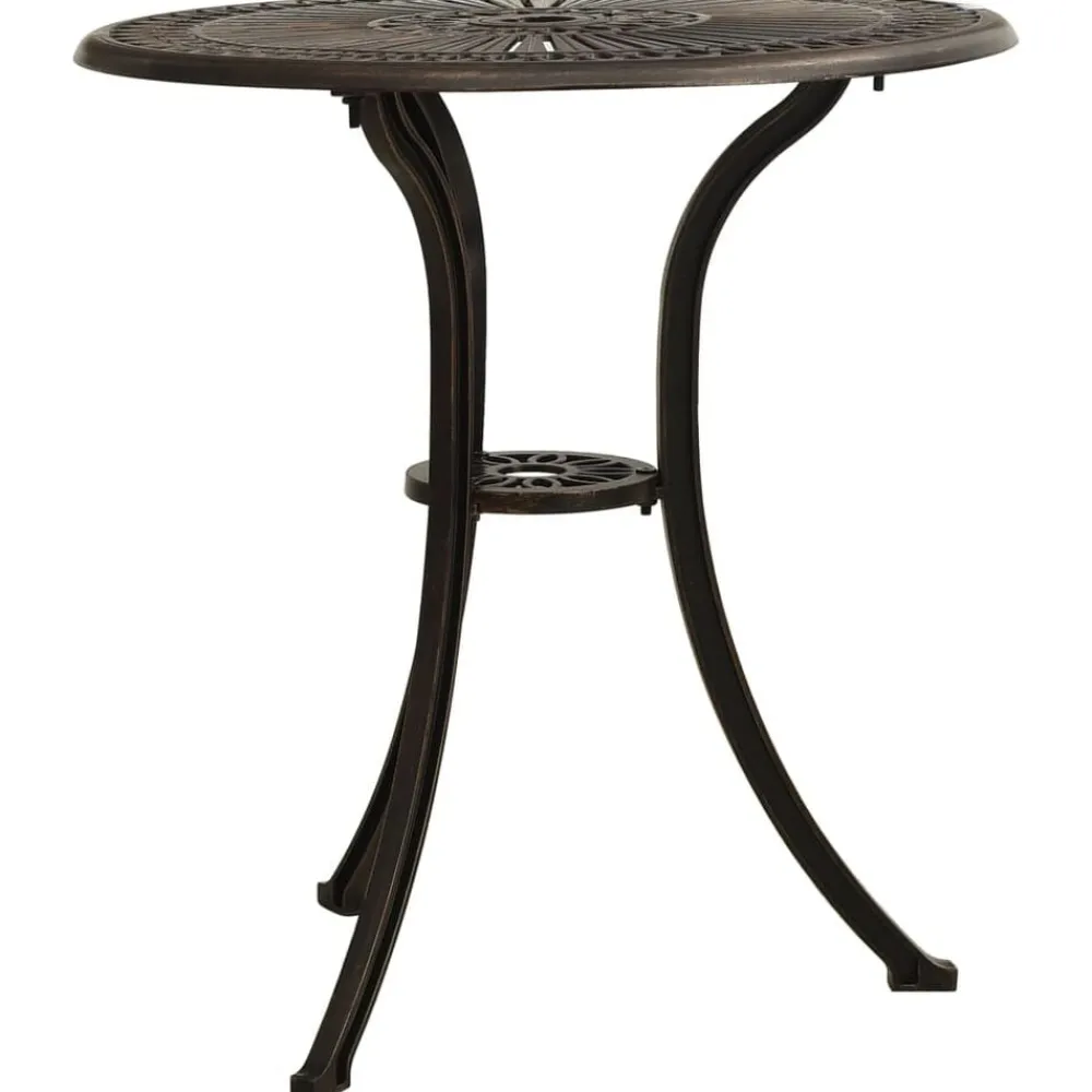 vidaXL Table de jardin 62x62x65 cm Aluminium coulé