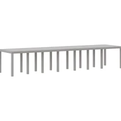 Mobilier De Jardin-vidaXL Table de Jardin 400 x 100 x 73 cm polyrotin Gris clair